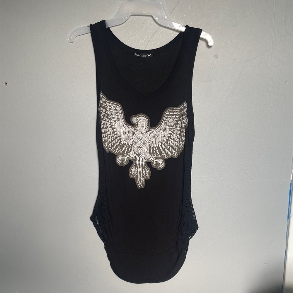 Double Zero Women’s southwest Eagle Side Mesh Y2K punk festival tank top